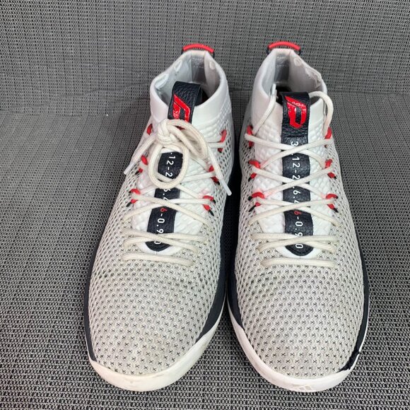 Adidas Dame 5 Mens Size 12.5 Basketball Shoes White/Red Lightweight Breathable - Picture 2 of 9